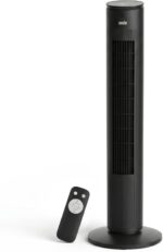 ANSIO 30 inch Black Tower Fan with Remote, 7.5 hours Timer, 3 Speed Settings