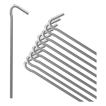 ANSIO Galvanized Tent Pegs Pack of 10